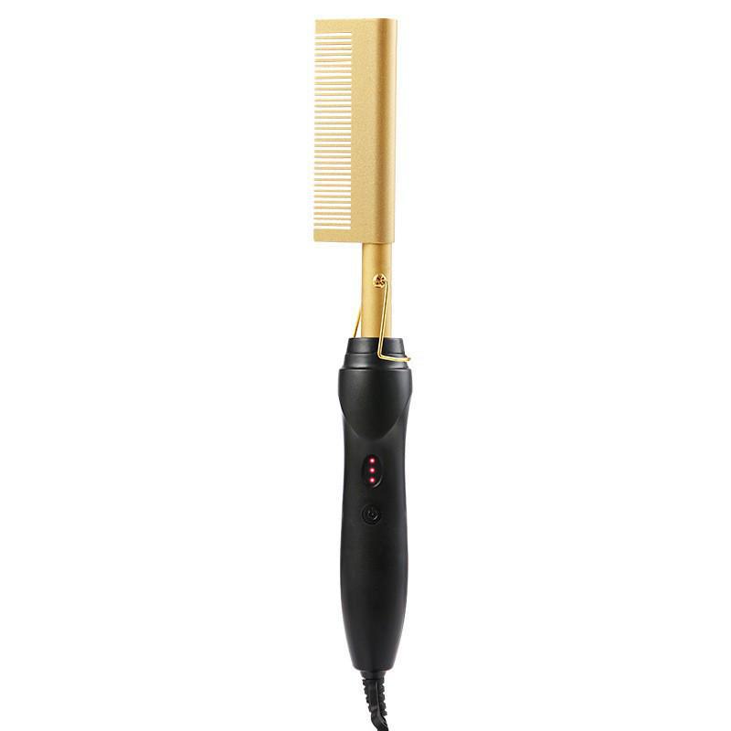 WAIKIL Electroplating Gradient Curling and Straightening Comb for Hair and Beard Styling