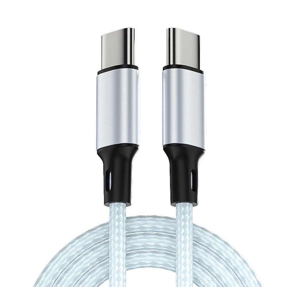 Кабель передачи данных типа C-C с двумя головками, кабель с оплеткой C-CC-C, кабель для быстрой зарядки, автомобильная зарядка