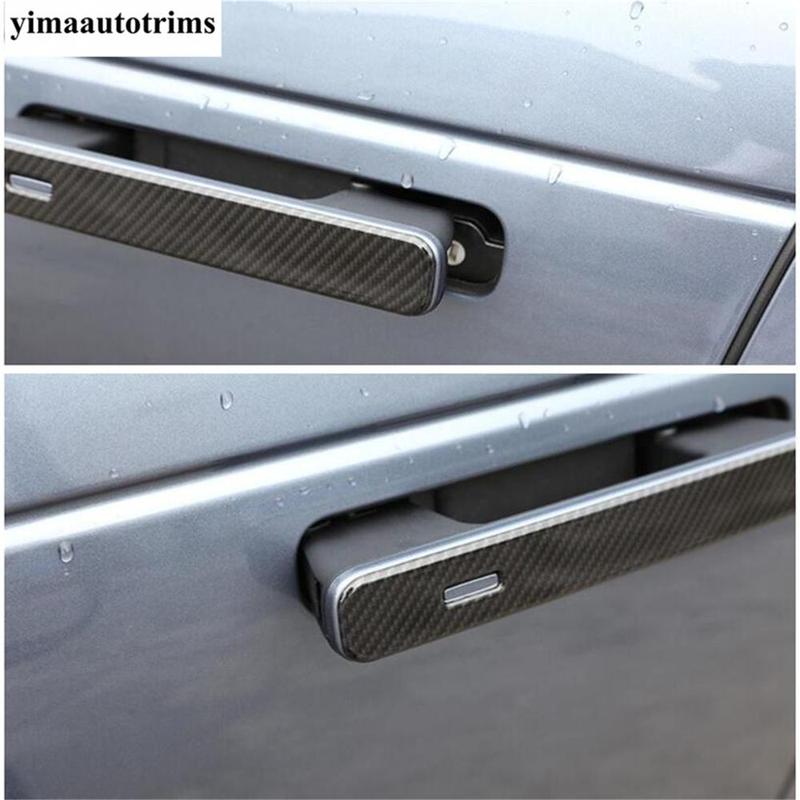 ABS Carbon Fiber Car Exterior Door Handle Grab Cover Trim Sticker Styling For Land Rover Range Rover Evoque L551 -