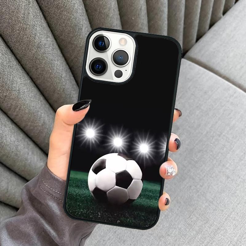 Football Soccer Phone Case For iPhone 17 Air 16 16e 15 13 14 Pro Max 11 12 Plus 2022 MAX Shell Cover coque