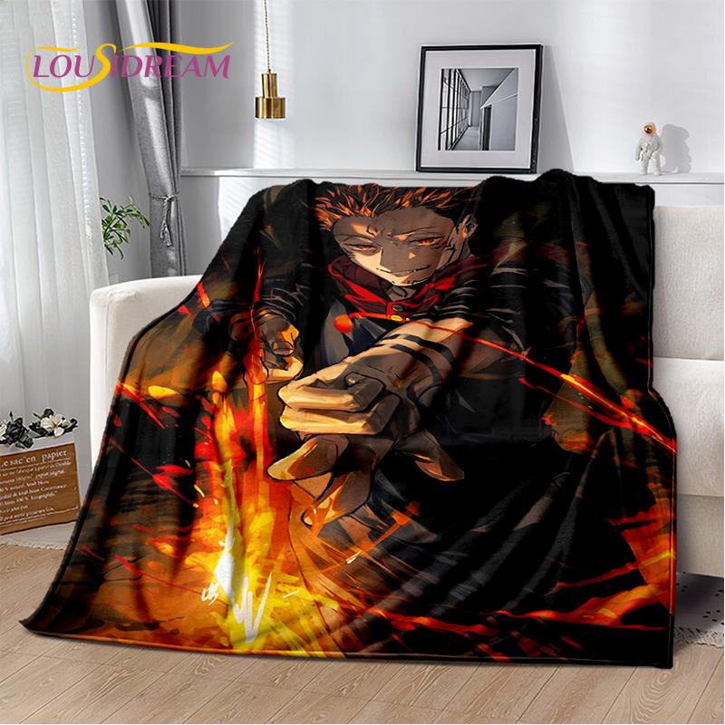 3D Jujutsu Kaisen аниме мультфильм Itadori Yuji мягкое фланелевое одеяло, плед одеяло удобное одеяло для пикника кровати дивана дома