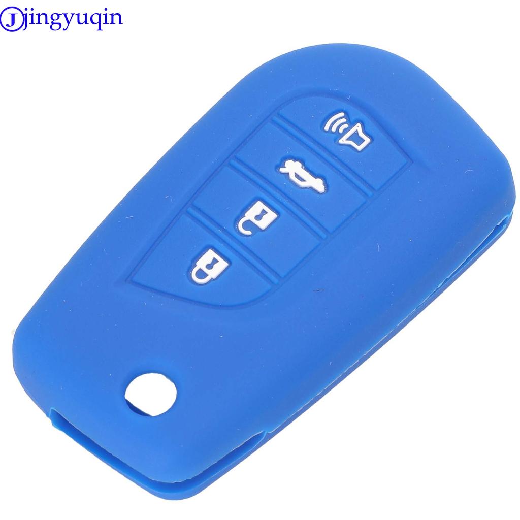 Силиконовый складной чехол для ключа дистанционного управления автомобиля jingyuqin для Toyota Camry Highlander Corolla Prado Reiz Crown RAV4 4 кнопки