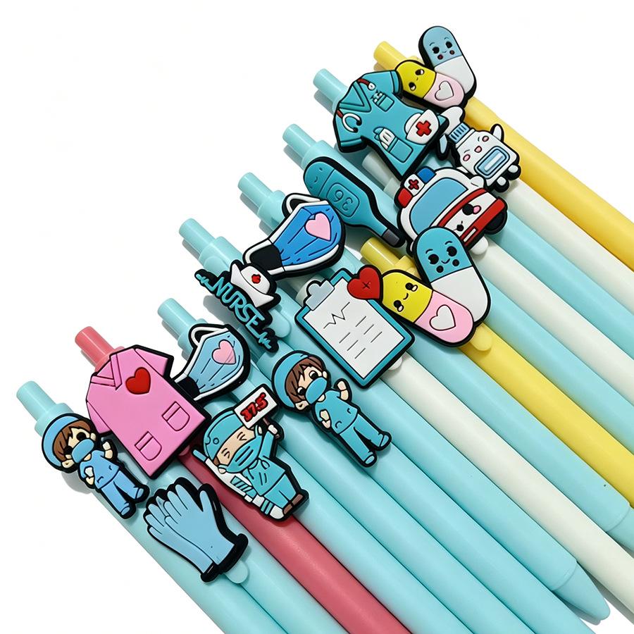 Medical & Nursing Series Sticker Pen - Soft PVC Rubber for Students