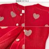 Детская одежда на весну и осень Love Jacquard для маленьких и средних детей, свитер, кардиган, куртка, утолщенный вязаный кардиган для девочек
