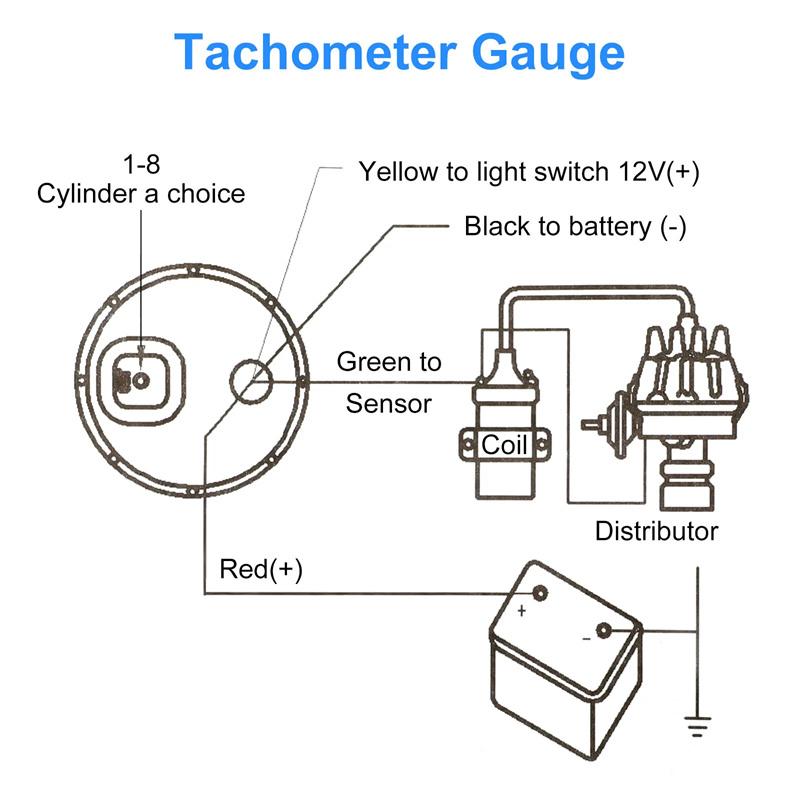3,75-дюймовый автомобильный универсальный серебристый тахометр с синей подсветкой 0-8000 об/мин. Диапазон измерения тахометра составляет 0~8000 об/мин.