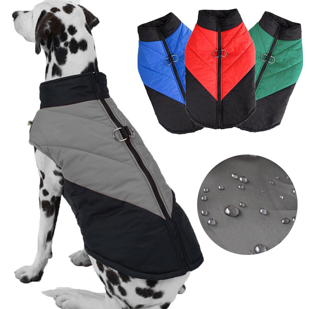 Зимняя теплая одежда для собак для маленьких и больших собак, ветрозащитная водонепроницаемая куртка для щенков, костюм для лабрадора, золотистого ретривера