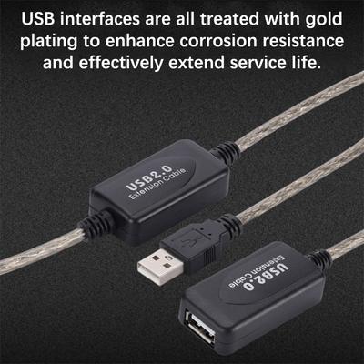 Usb 2.0 удлинительный кабель 5M/10M/15M Usb 2.0 удлинитель USB повторитель удлинительный шнур с усилителем Usb папа-мама