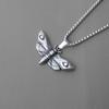 Vintage Moth Pendant Necklace For Men Hip Hop Rock Silve Stainless Steel Chain Big Insect Neck Jewelry Male Halloween Gift