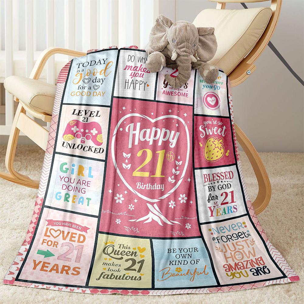 Happy 60th Birthday Floral Blankets are suitable for living rooms,making them an ideal choice for outdoor travel and gifts.
