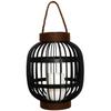 Decorative Solar Lantern - LUMISKY - FIDJY - H30 Cm - Rope Handle Candle Effect - Warm White LED