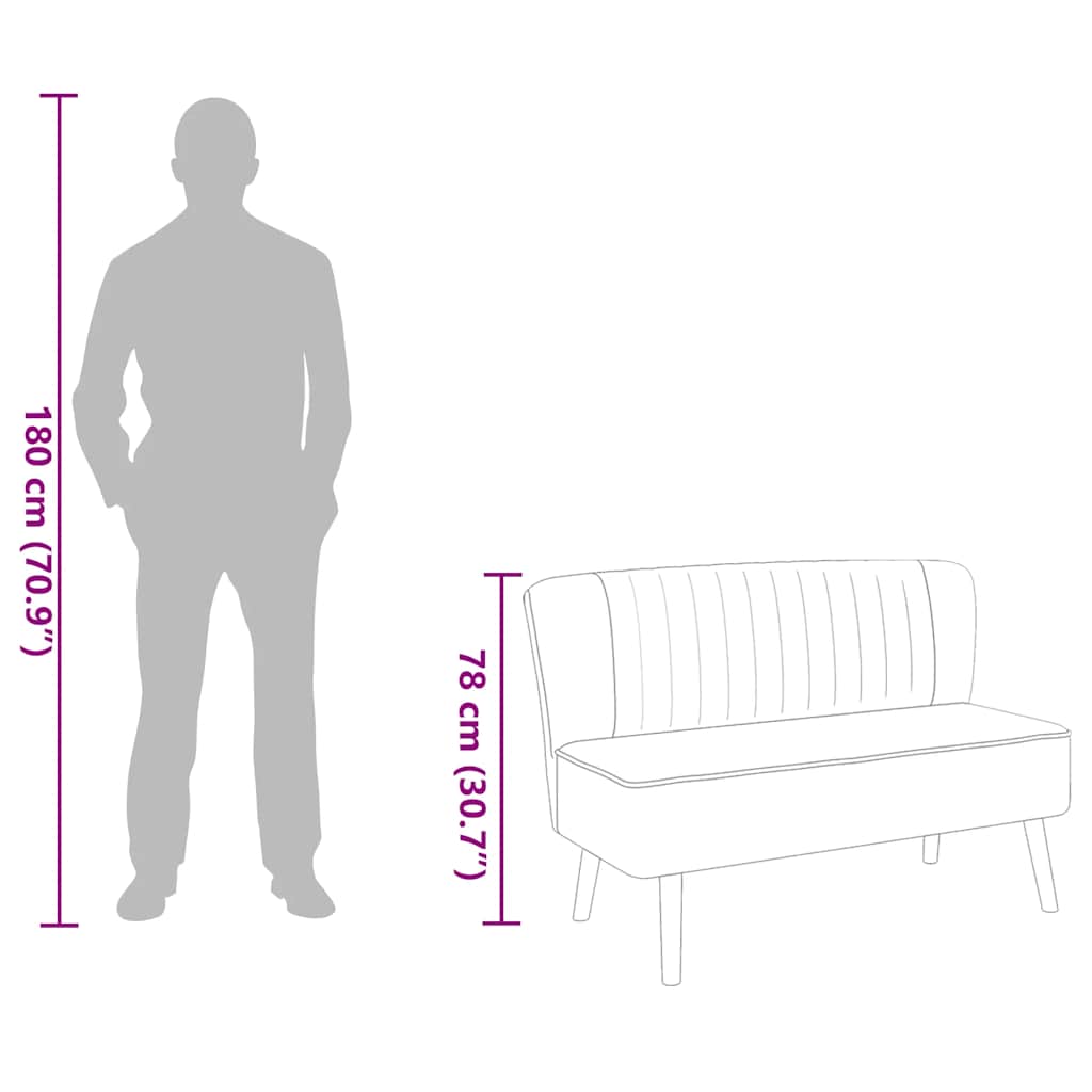 Vidaxl Sofa 117X55,5X77 Cm, Jasnozielony Materiał