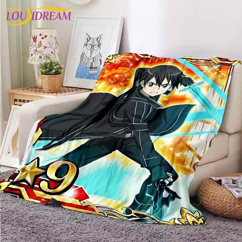 Одеяло Asuna Sword Art Online, одеяло для дивана-кровати, супер мягкое теплое одеяло, флисовое одеяло