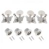 4Pcs Ukulele White Tuning Pegs 2R+2L Steel Machine Heads Tuners for 21 / 23 / 26 Inch Ukulele