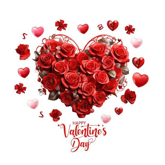 День Святого Валентина Наклейка на окно ПВХ Сердце Роза Форма Письма Любви Венок Съемная Водонепроницаемая Статическая Наклейка на Стекло