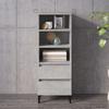 821248 vidaXL Highboard Concrete Grey 40x36x110 Cm Engineered Wood