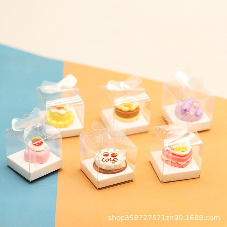 Good-Looking Simulation Mini Transparent Cake Dessert Box 1:12 Doll House Scene Small Accessories Play House Small Toys