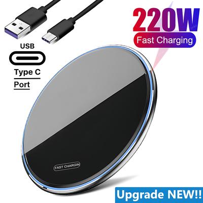 Быстрое беспроводное зарядное устройство 220 Вт для iPhone 16 15 14 13 12 11 Pro Max Samsung Xiaomi быстрое зарядное устройство для телефона быстрая зарядная станция
