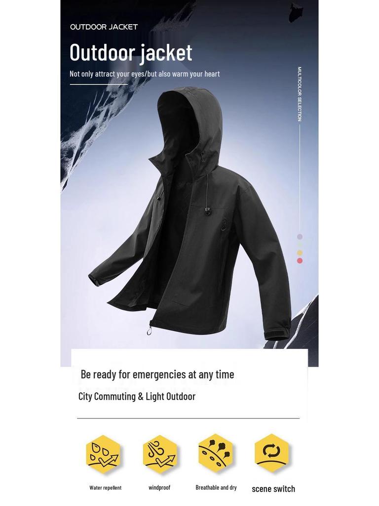 Женская ветрозащитная куртка Woodpecker - Весна/Осень 2025, Водонепроницаемая, в уличном альпинистском стиле, для пар.