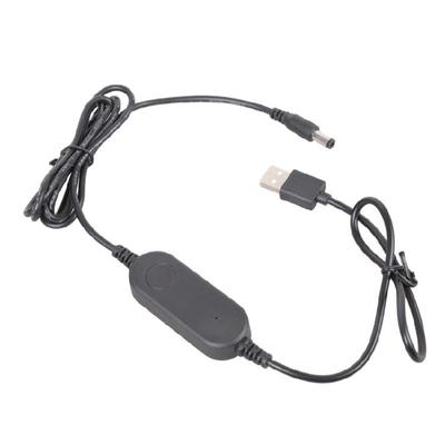 Практичный кабель-конвертер USB 12 В на 5.5x2.1 мм с переключателем, пластиковая текстура, для роутера, камеры, зарядного устройства