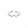 S925 Sterling Silver Ring Simple Bracelet Wave Open Ring Index Finger Ring Special-Interest Design Temperament Entry Lux Women's Ring
