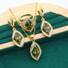 Anti Allergic AAA Zircon Earring Ring Gold Jewelry Set