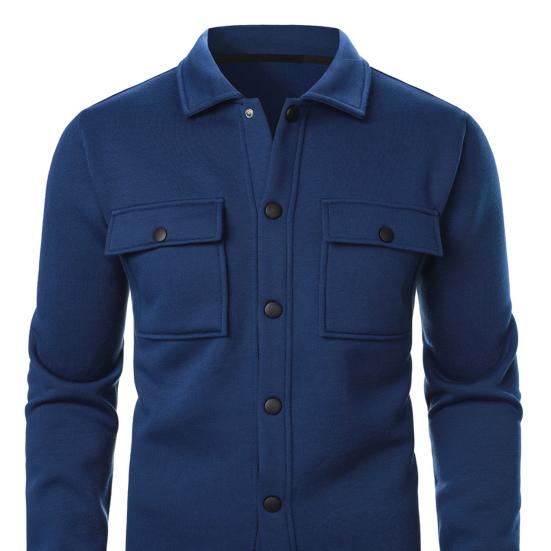 Комплект мужской спортивной одежды из 2 предметов, пальто с длинными рукавами и карманами-клапанами, эластичный пояс с завязками, длинные брюки, свободный крой, спортивная одежда, повседневная одежда