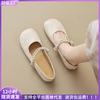 Cute Round Head Ballet Shoes Shallow Mouth Word with Mary Jane Summer Flat Shoes Women