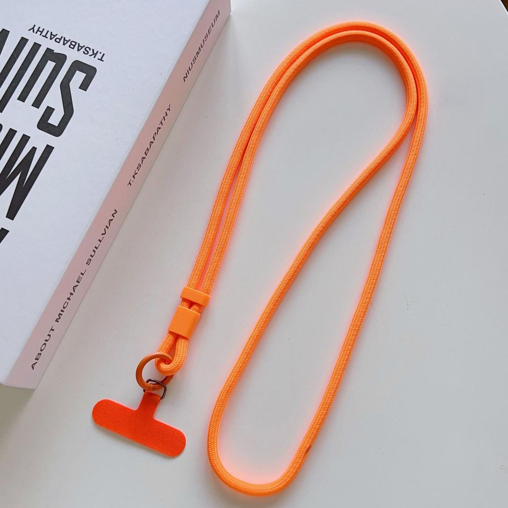 Personalize Trend Solid Color Mobile Phone Lanyard Diagonal Span Crossbody Long Rope Shoulder Strap Rope Necklace