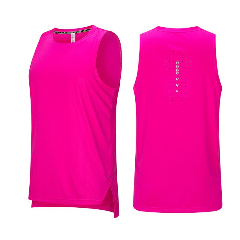 Мужской летний быстросохнущий жилет для бега Ice Silk — дышащий, бесшовный, впитывающий пот, удобный.