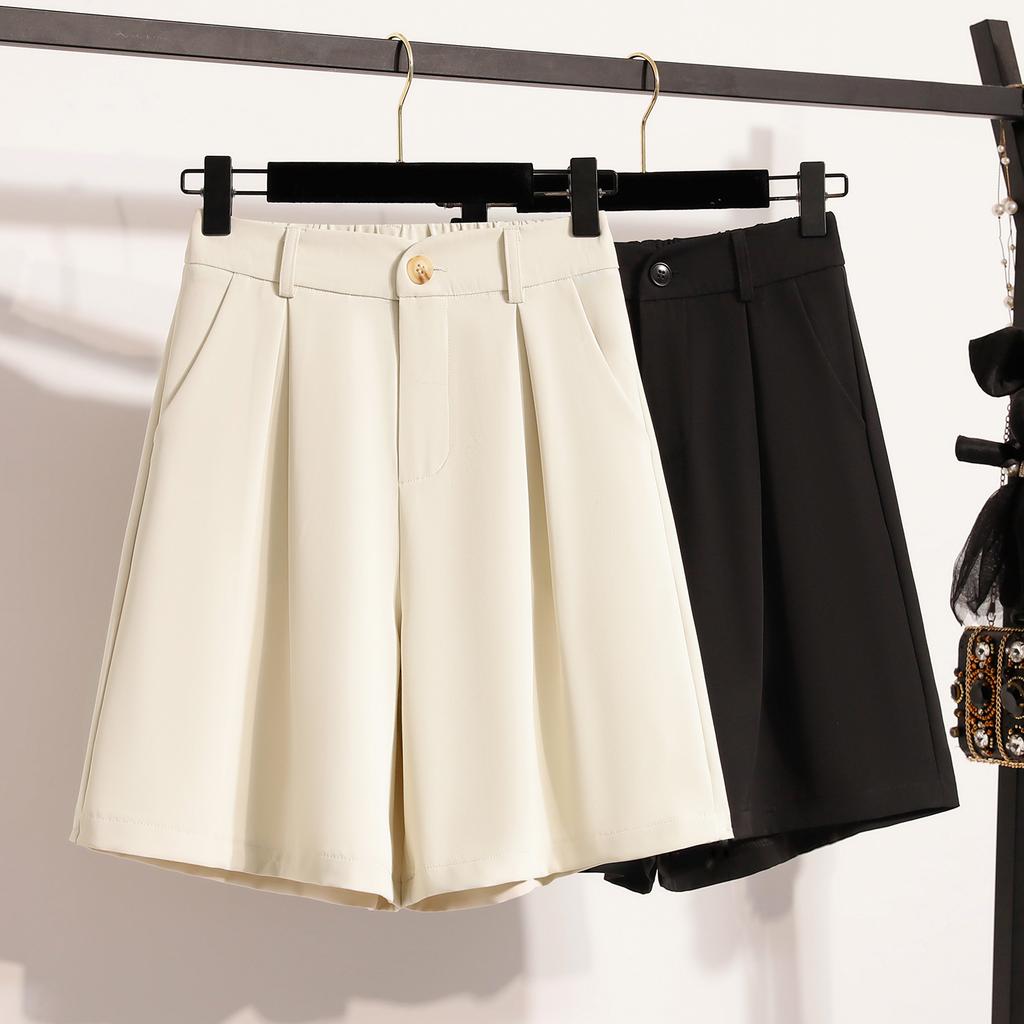 Dimanaf 2025 Plus Size Shorts Summer Women High Waist Loose Casual Short Pants Basic Harem Wide Leg Pants New