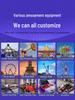 Large Outdoor Children’s Carousel with Flying Chairs - Amusement Park Merry-Go-Round
