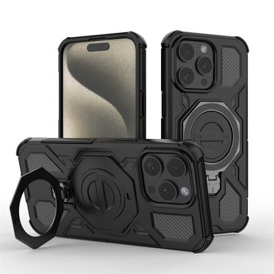 Чехол для iPhone 15 Pro Max Чехол для iPhone 15 Pro Max Держатель Магнитная Беспроводная Зарядка Защитные Чехлы для Телефона для iPhone 15 Funda