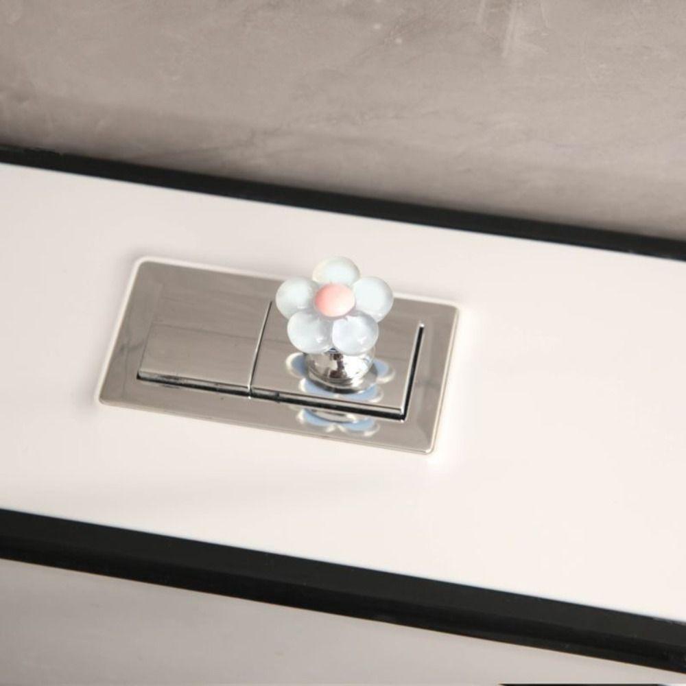 Universal Flower Shaped Toilet Tank Button Drawer Handle Toilet Button Toilet Lid Lifter  Toilet