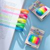 Transparent Fluorescent Index Tabs 5 Rolls Label Stickers Highlighter Sticker  DIY Scrapingbook