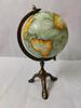 Antique Brass Globe with Stand | Vintage World Map Globe | Decorative Tabletop & Desk Essentials | Vintage Replogle World Globe