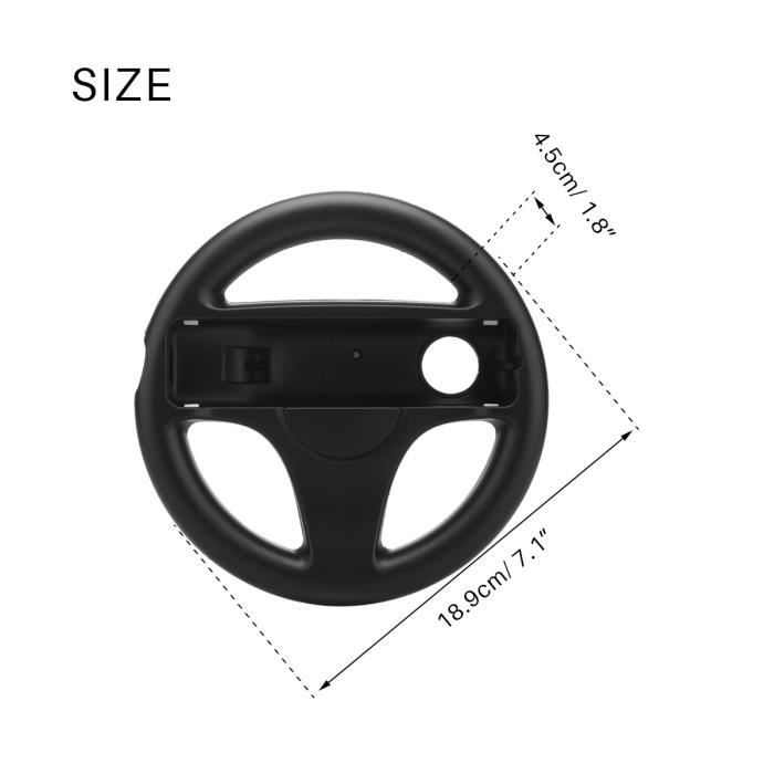 Steering Wheel - Mario - Racing Wheel Controller - White - Compatible Nintendo Wii - ABS