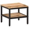  Coffee Table, 35x35x30 Cm, Rough Solid Mango Wood