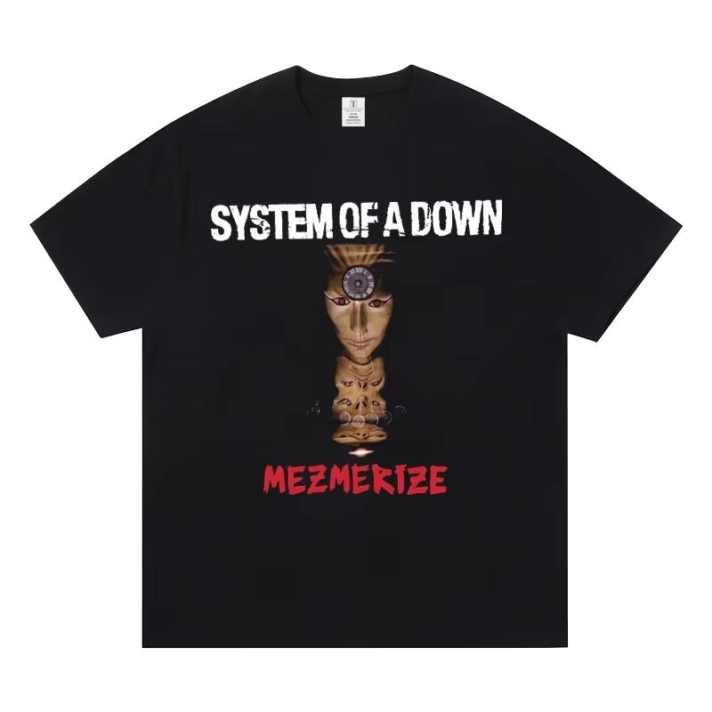 Футболка группы System Of A Down Хлопковая Мягкая Летняя Футболка Мужчины Женщины Модная Футболка Мужская Рок Музыка Уличная Одежда Топы