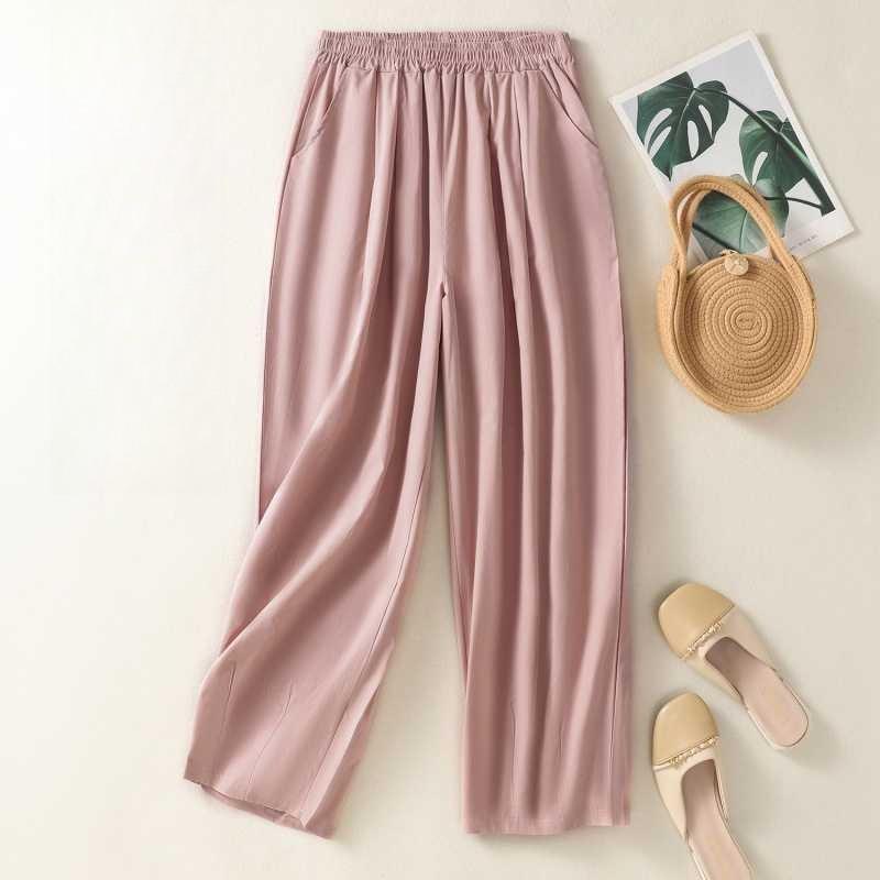 Women's Denim Look Cotton Trousers