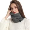 Solid Cashmere Plush Warm Winter Ring Scarf Women Men Knitted Full Face Mask Snood Neck Scarves Bufanda Thick Muffler  New