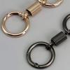 6 шт. Ретро Пружинный Двойной Кольцо Брелок Сплав Цинка Защита от Потери Эластичный Ключ