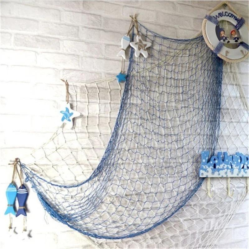 1PCS Marine Style DIY Home Decorative Wooden Small Fish Seahorse String Wall Hangings Starfish Dolphin Pendant Random Color