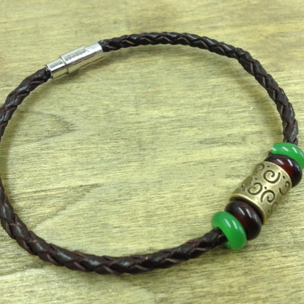 Кожаный плетеный шнурок браслет браслет ювелирные изделия DIY изготовление веревка шнурок самодельные поделки искусство фурнитура для замены