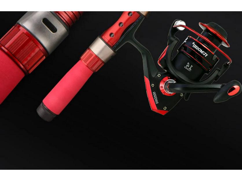 Мини-переносной телескопический набор для морской рыбалки с кастинговым удилищем и приманкой — идеальный вариант для ловли рыбы с высоты птичьего полета.