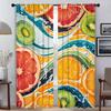 Colorful Fruit Anti-mosquito Curtains for Living Room Blackout Curtain for Room 2 Panel Halloween Decoration Partition Shades