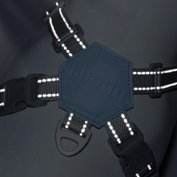 Daily Public X-shaped Double Locking Dog Harness Vest with Leash, Green