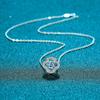 S925 Sterling Silver Classic Four-Leaf Clover Necklace Women'S Personality Simple Blue Pendant Exquisite Temperament Collarbone Chain