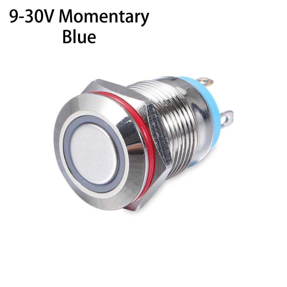 Waterproof Push 3V 5V 9V 12V 24V 110V 220V LED 12mm Metal Button Switch Momentary/Latching