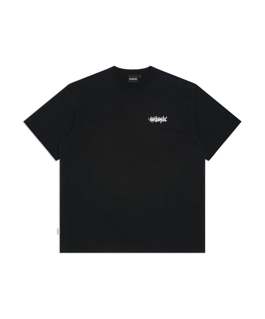 MARK GONZALES Next Sign Logo Short Sleeve T-Shirt - Black