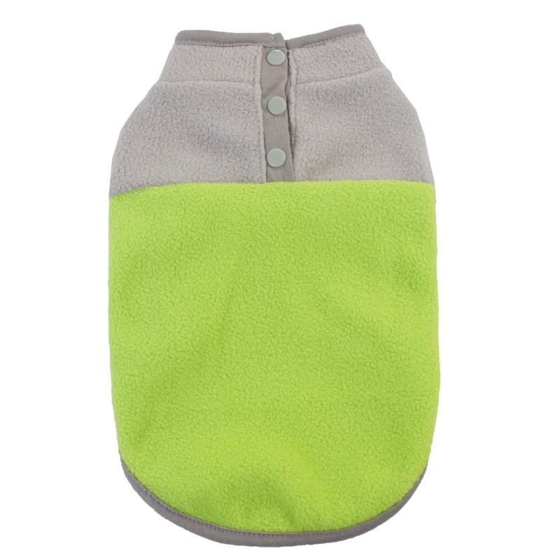 Pet clothes, dog clothing, stand-up collar placket fleece (sleeveless) lightweight fleece RY